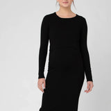 Penny Rib Knit Double Up Maternity + Nursing Dress Set