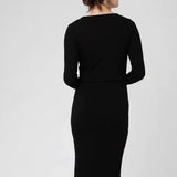 Penny Rib Knit Double Up Maternity + Nursing Dress Set