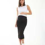 Ribbed Knit Pencil Skirt