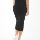 Ribbed Knit Pencil Skirt