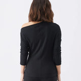 Off-Shoulder Rib Top