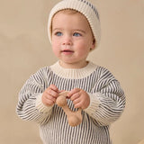 Relaxed Knit Sweater Midnight Stripe