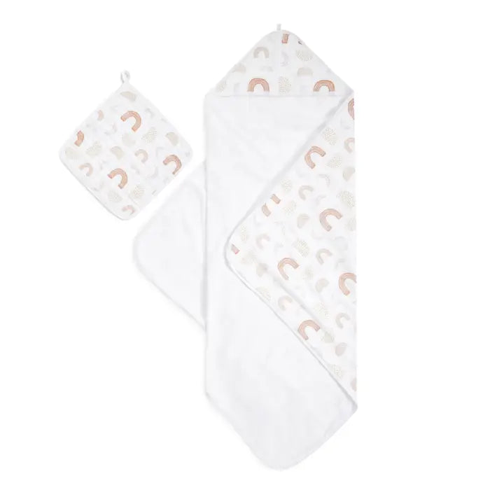 Boutique Cotton Muslin Towel + Washcloth set