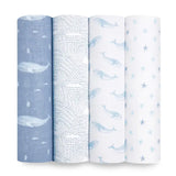 Organic Cotton Swaddling Blankets - 4 Pack