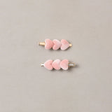 Velvet Heart Clips Rose