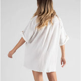 Bertille White Maternity and Nursing Beach Dress