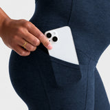 Spacedye™ Love the Bump Maternity Pocket Midi Leggingi, Navy