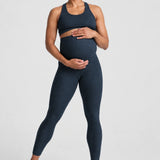 Spacedye™ Love the Bump Maternity Pocket Midi Leggingi, Navy