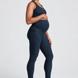 Spacedye™ Love the Bump Maternity Pocket Midi Leggingi, Navy