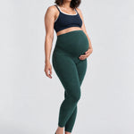 Beyond Yoga Spacedye Love the Bump Midi Maternity Legging, Ivy, front view
