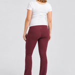 Beyond Yoga Spacedye Practice Maternity Bootcut Pant, Cabernet, back view