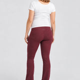 Beyond Yoga Spacedye Practice Maternity Bootcut Pant, Cabernet, back view