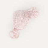 Blush Garter Stitch Knit Bonnet