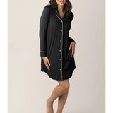 Clea Bamboo Long Sleeve Sleep Shirt
