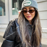 Strong As A Mother® Grey Patch Beanie