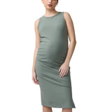 Ruched Body Con Maternity Dress