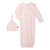 Organic Cotton Magnetic Gown + Hat Set