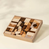 Premium Wooden Construction Blocks Set - 56pcs