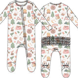 AD Ruffle Zip Footie, Camping