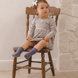 Long Sleeve Baby Dress Vintage Stripe