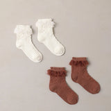 Ruffle Socks Spice, Ivory