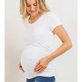 Ruched Short-Sleeve Maternity T-Shirt
