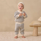 Chunky Knit Pant Midnight Stripe