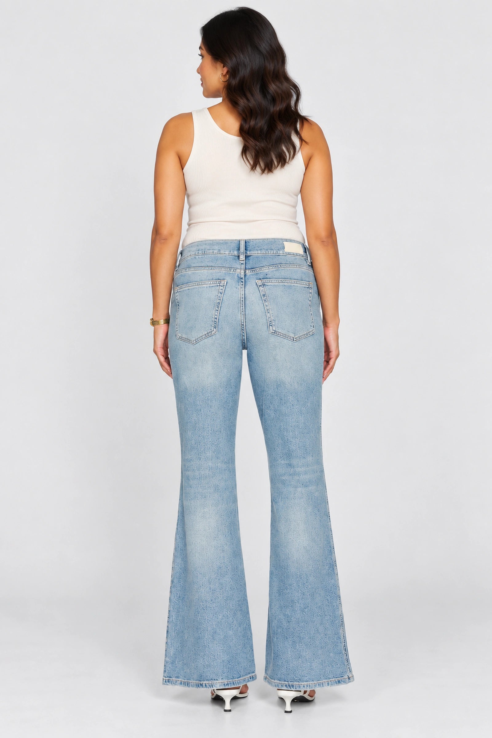 DL1961 Desi Boot Maternity Jeans, Fountain, back view