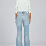 DL1961 Desi Boot maternity jeans in Fountain, full-length back view