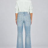 DL1961 Desi Boot maternity jeans in Fountain, full-length back view