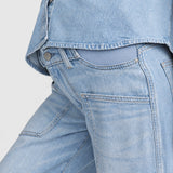 DL1961 Hepburn Wide Leg Maternity Jean, Beachfront Aura, detail view
