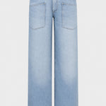 DL1961 Hepburn Wide Leg Maternity Jean, Beachfront Aura, detail view