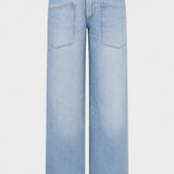 DL1961 Hepburn Wide Leg Maternity Jean, Beachfront Aura, detail view
