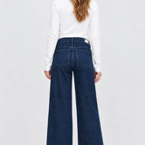 DL1961 Hepburn Wide Leg Maternity Jean, Crater Lake, back view