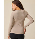 Ribbed Bamboo Long Sleeve Nursing T-Shirt