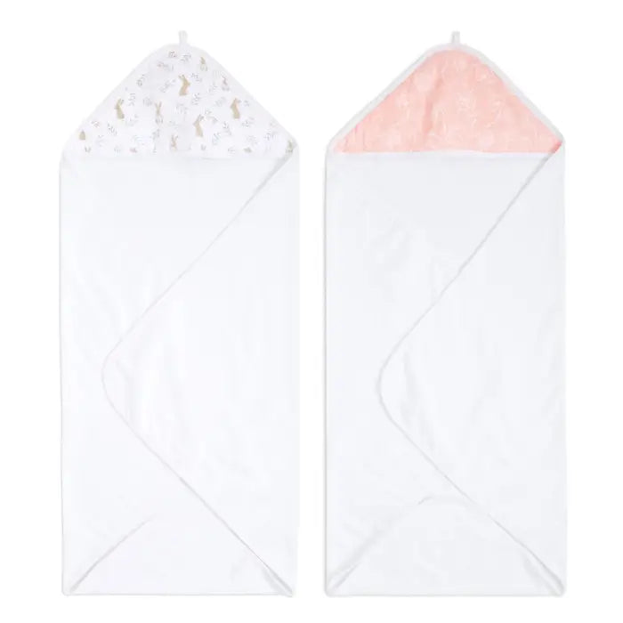 Essentials Cotton Muslin Hooded Towels 2 Pack