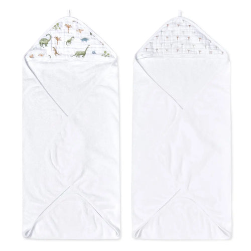 Essentials Cotton Muslin Hooded Towels 2 Pack