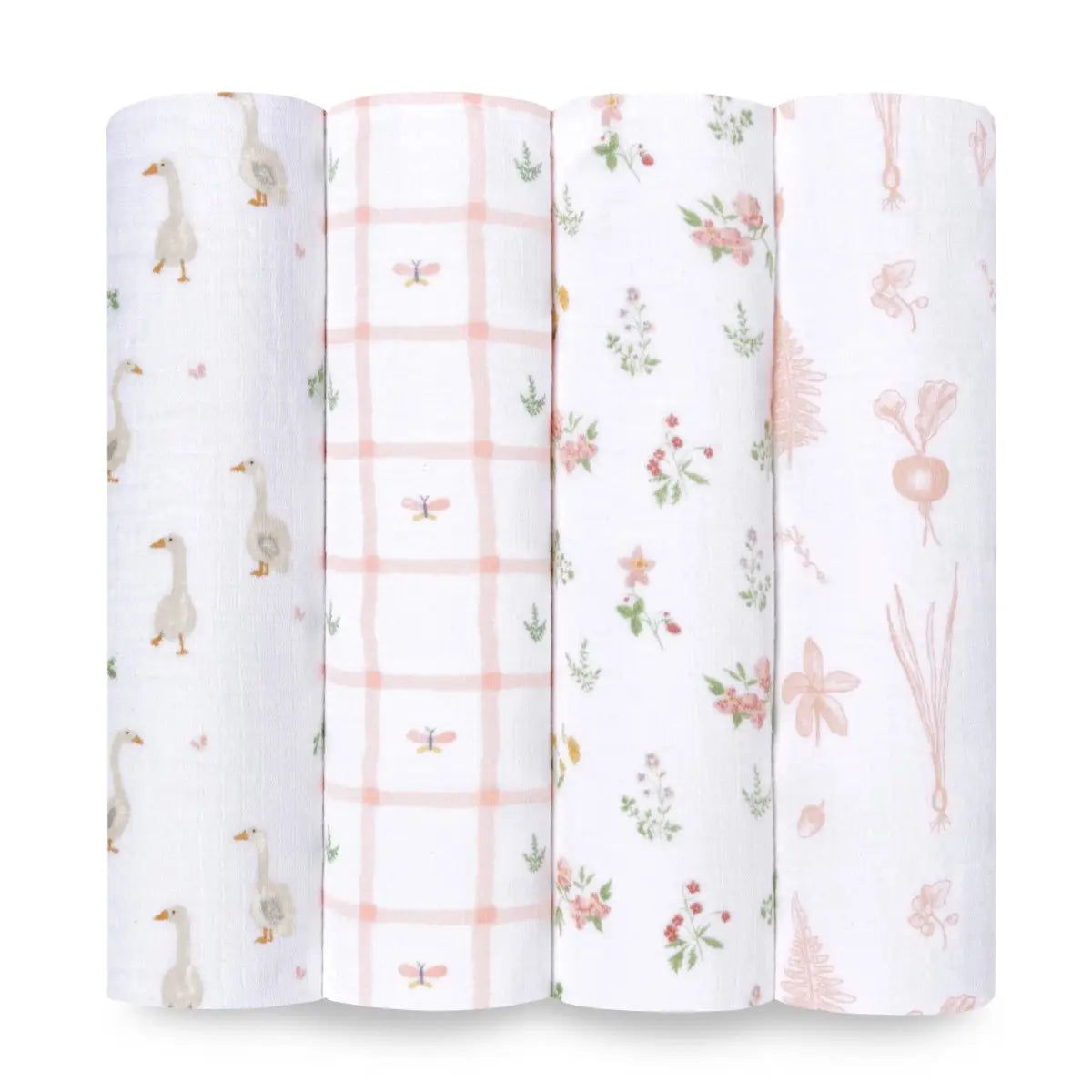 Essentials Cotton Muslin Swaddles 4 Pack