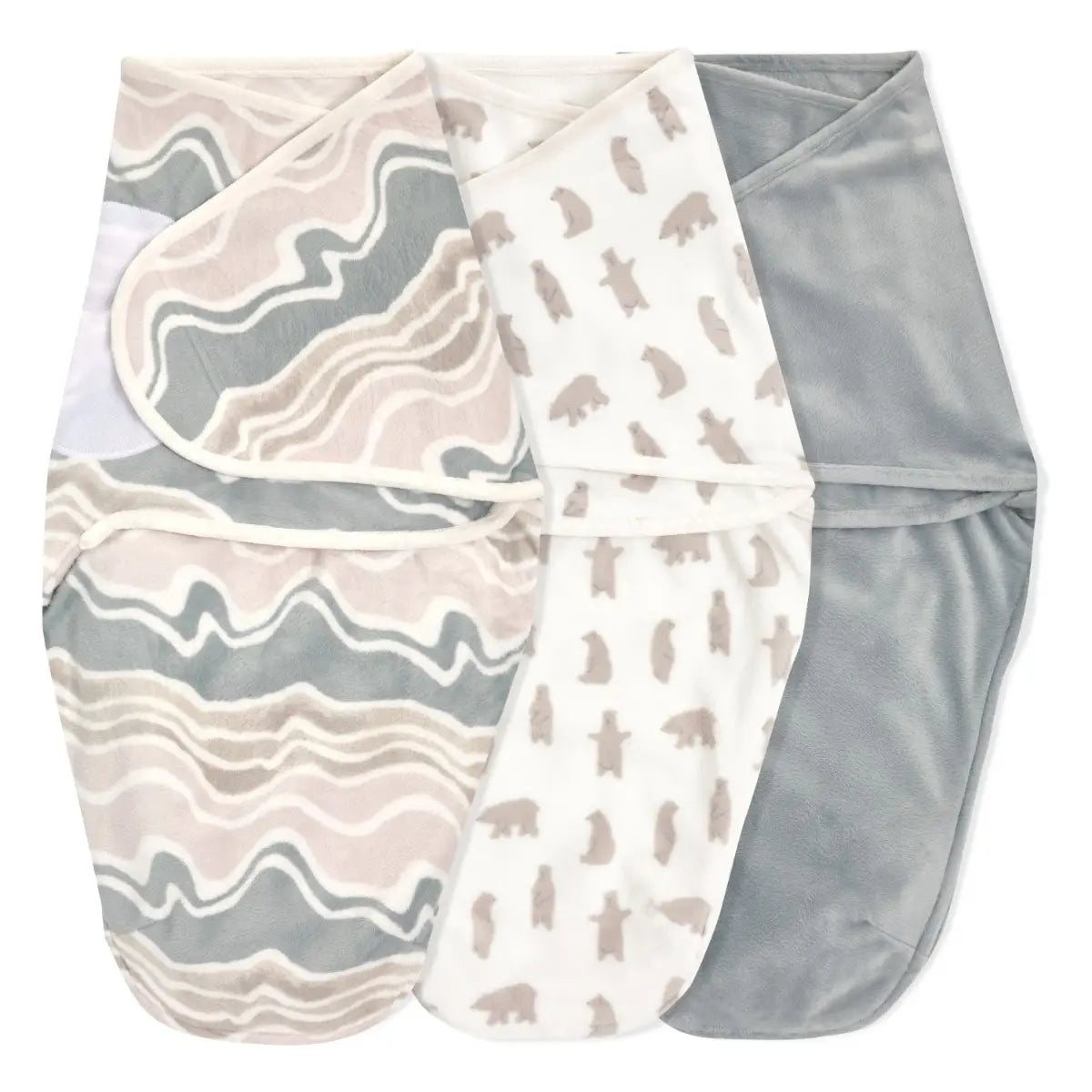 Essentials Velboa Wrap Swaddles 3 Pack