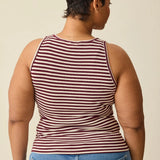 Ribbed Bamboo Scoop Neck Nursing Tank