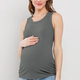 Ribbed Maternity Racerback Tank Top