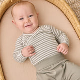 Side Snap Bodysuit + Pant Set Laurel Stripe