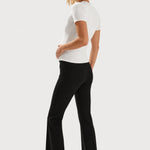 Favorite Daughter The Maternity Alissa Pant — Black, Black, back view