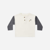 Long Sleeve Henley Tee Midnight