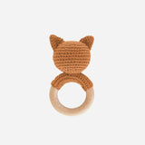 Cotton Crochet Rattle Teether Fox