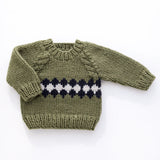 Geo Sweater Mossy Green
