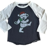 Grateful Dead Santa Bear Recylced Raglan