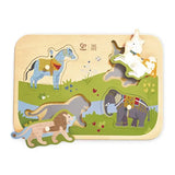 Majestic Animals Wooden Peg Puzzle