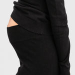 Hatch Softsculpt Knit Crop Pant, Black, detail view