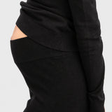 Hatch Softsculpt Knit Crop Pant, Black, detail view